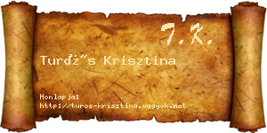 Turós Krisztina névjegykártya