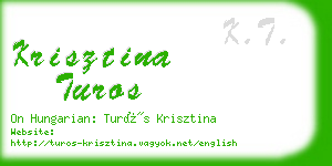 krisztina turos business card